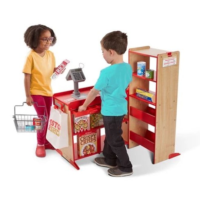 Melissa & Doug Deluxe One Stop Shop Play Store Set - 63pc