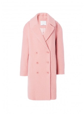 Tibi Luxe Mohair Double Breasted Coat