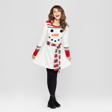 Women's Ugly Christmas Snowman Dress