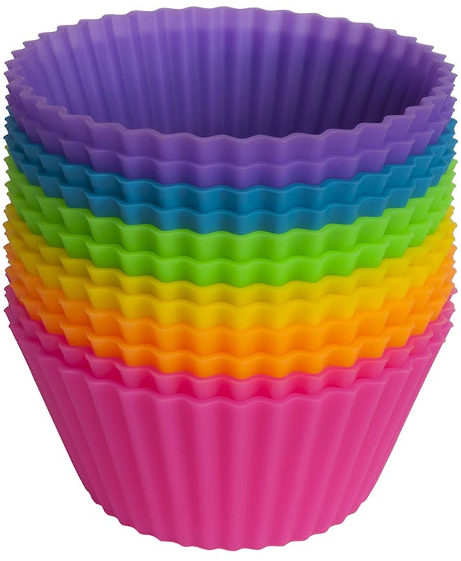 Pantry Elements Silicone Cupcake Liners/Baking Cups (12 Pack)
