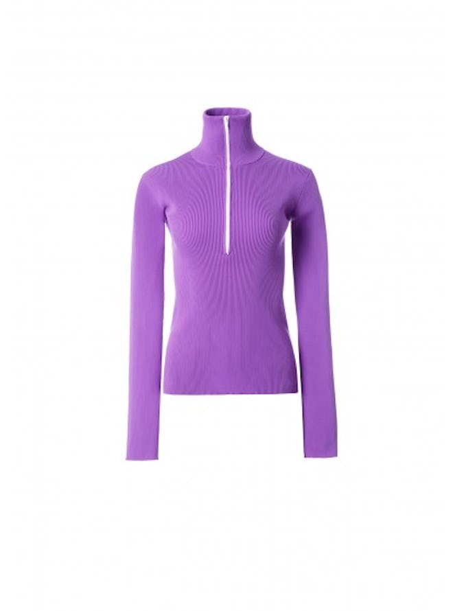 Tibi Tech Poly Track Zip Up Pullover
