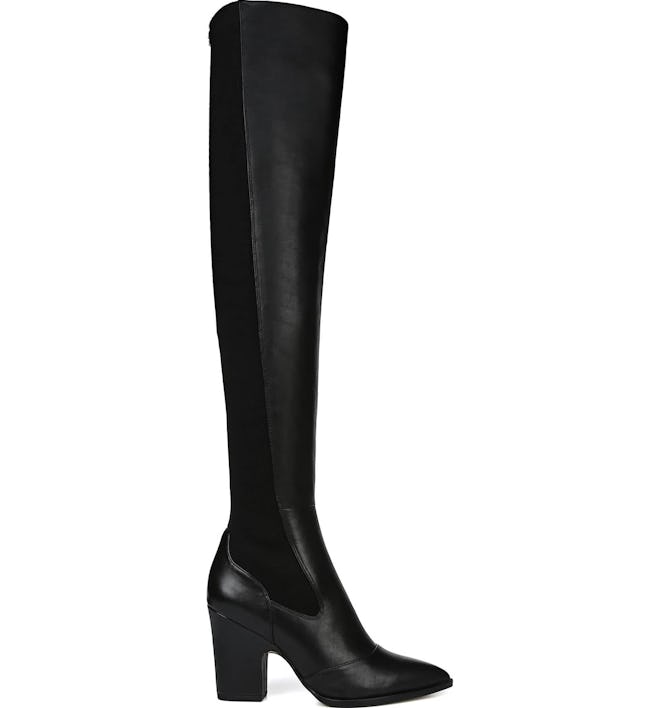 Natasha Stretch-Leather Over-the-Knee Boots