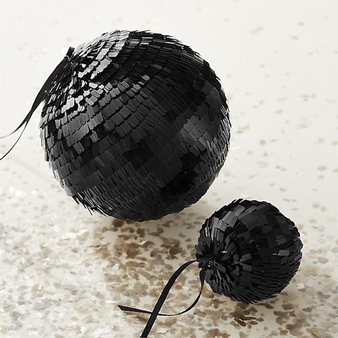 Flapper Large Black Disco Ball Ornament