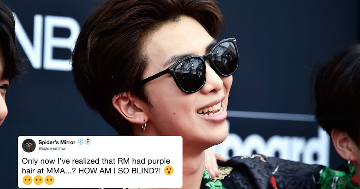 RM From BTS' New Purple Hair At The 2018 MMAs Made ARMYs All Over The