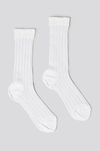 Platform Striped Tulle Socks