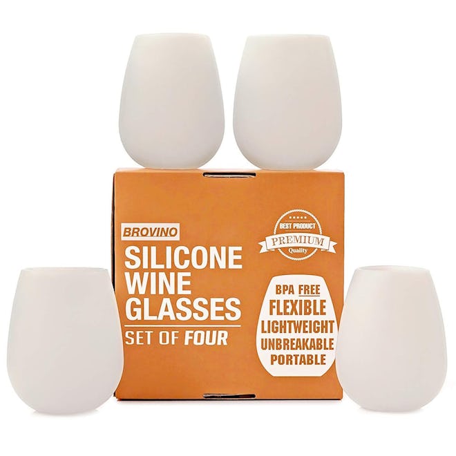 Brovino Silicone Wine Glasses (Set of 4)