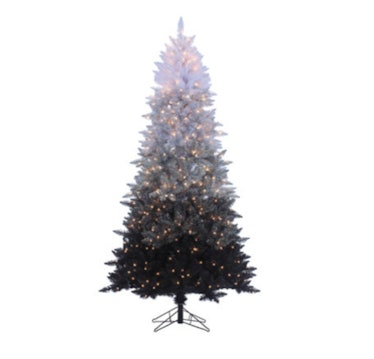 Vintage Black Ombre Spruce With 600 Clear Lights