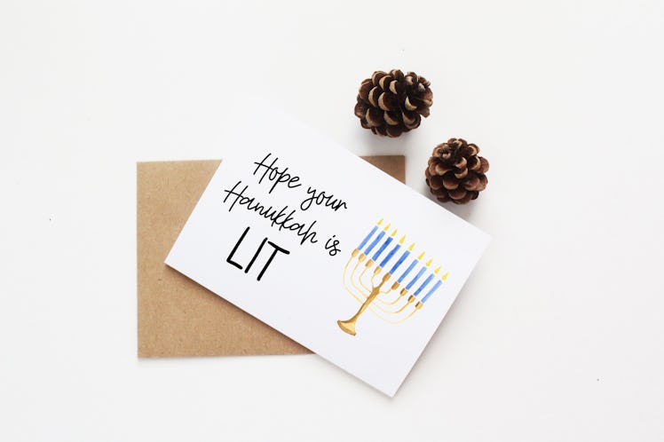 "Hanukkah is lit" Card