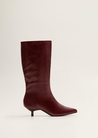 Zipper Leather Boots