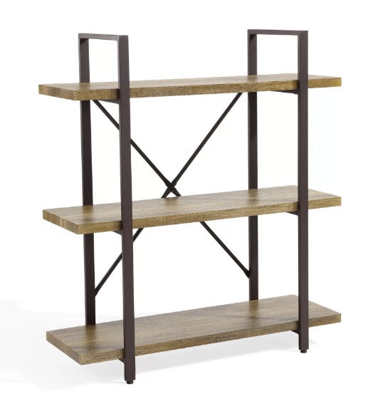 loring leaning bookcase