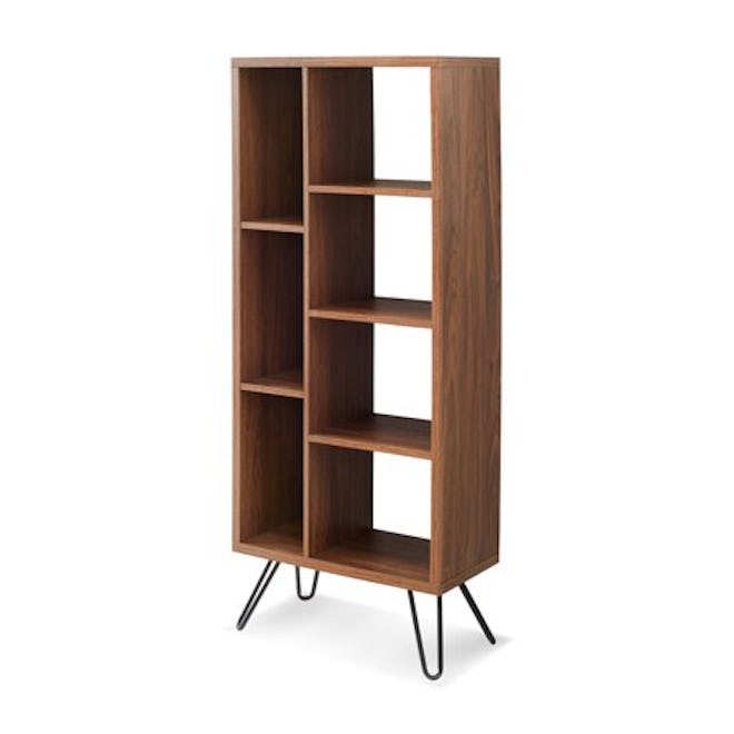 Mainstays Bennett Mid-Century Hairpin Tower Bookcase 