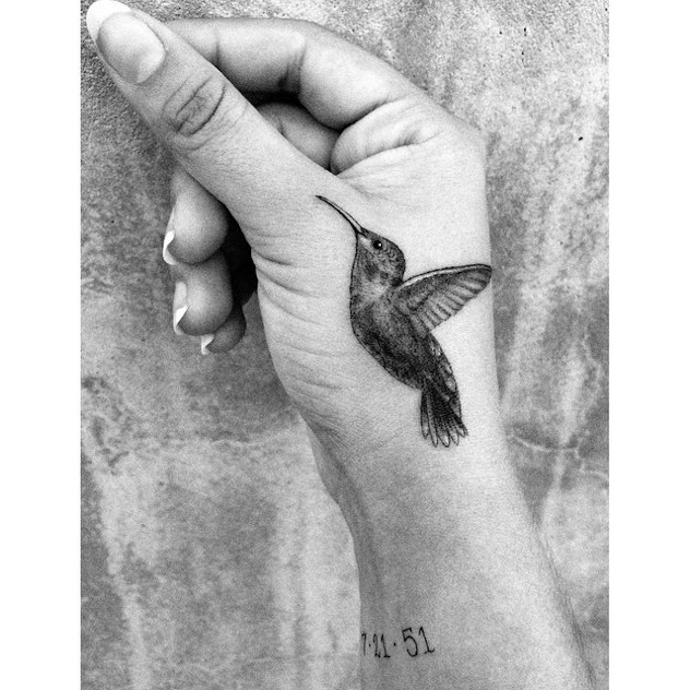 hummingbird tattoo, meaningful memorial tattoo ideas