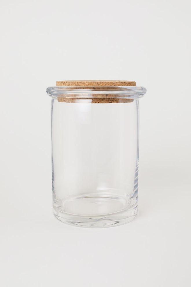 Tall Glass Storage Jar