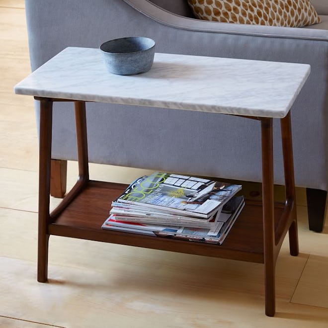 Reeve Mid-Century Side Table - Marble