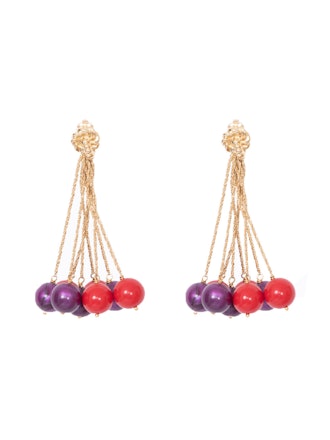 Red And Purple Palazzo Earrings