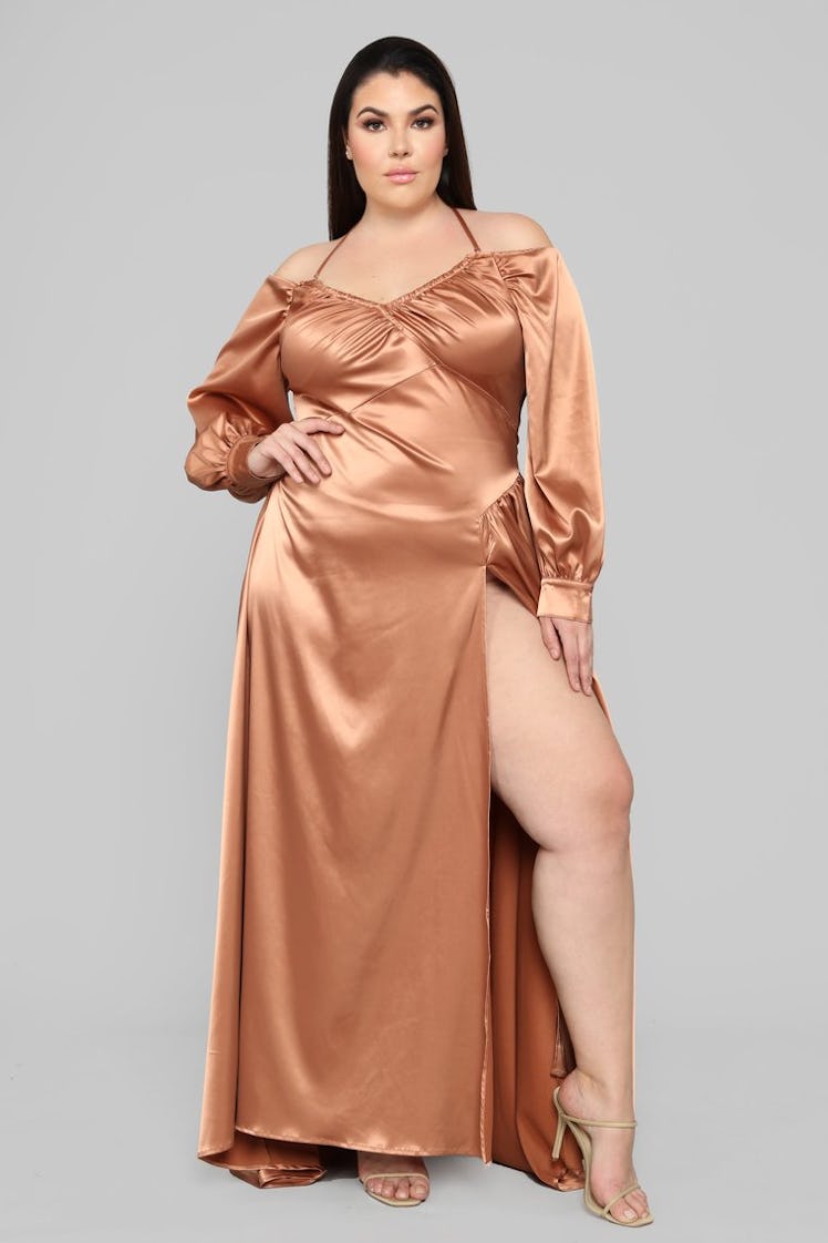 I Like Shinin' Maxi Dress - Bronze