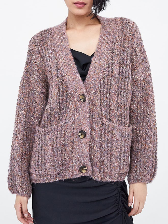 Oversized Cable Knit Cardigan