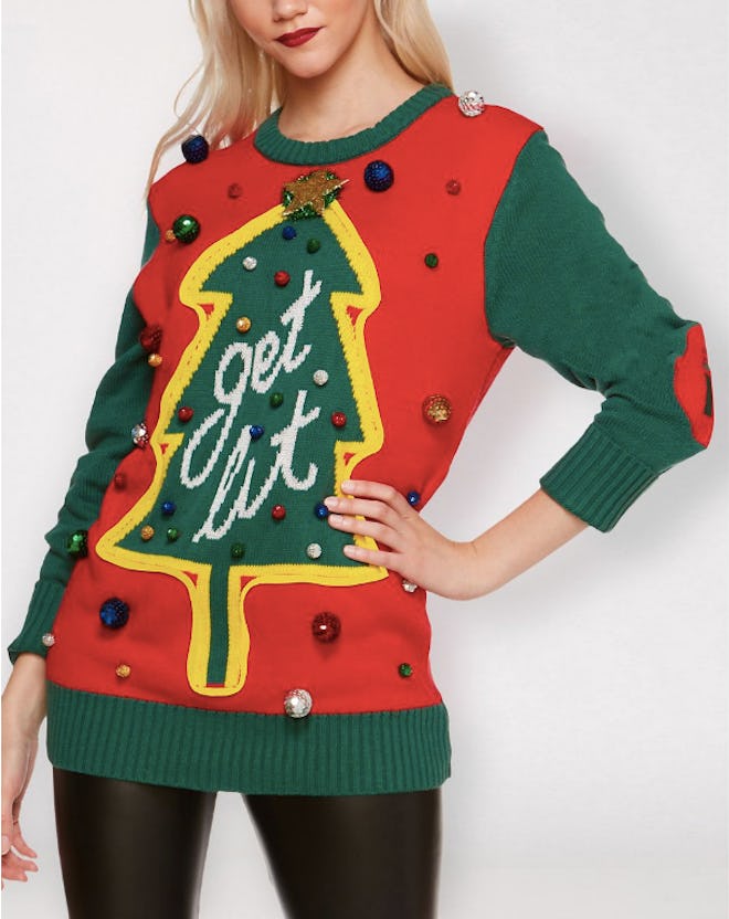 Light Up Get Lit Ugly Christmas Sweater