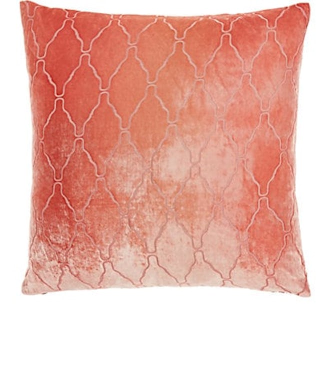 Arches Burnout Silk-Blend Velvet Pillow