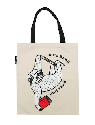 Book Sloth Tote Bag