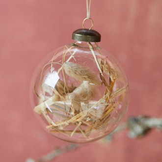 Hay Filled Globe Ornament