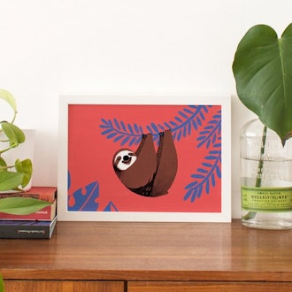 Medium Art Print – Happy Sloth