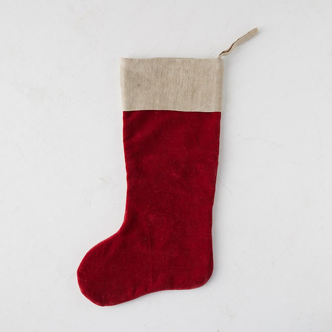 Velvet + Linen Stocking