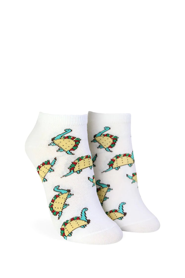 Forever 21 Taco Dinosaur Graphic Ankle Socks