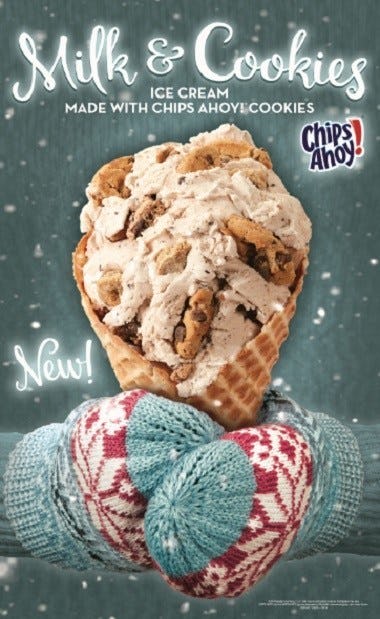 Cold Stone Creamery's Winter Flavors Include Remixes On Chips Ahoy & Oreos