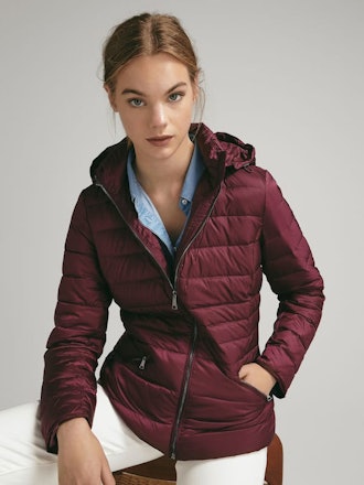 Feather Down Jacket With Detachable Hood 