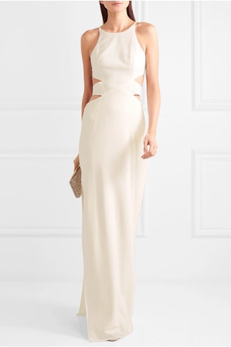 Halston Heritage Cutout Crepe Gown