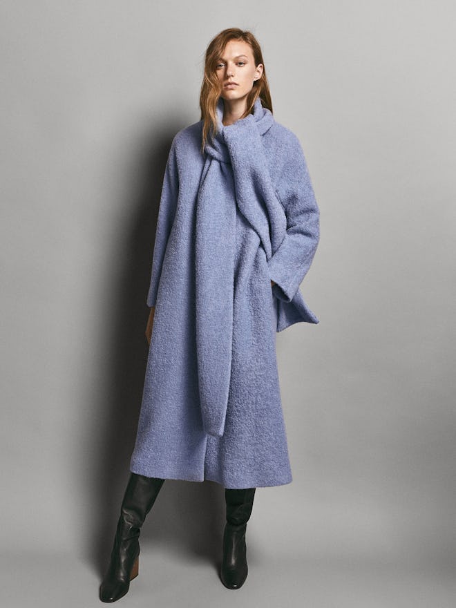 Limited Edition Wool Coat With Detachable Scarf 
