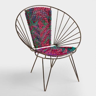 Metal Woven Chindi Chair
