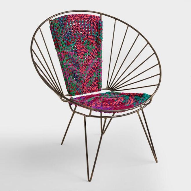 Metal Woven Chindi Chair