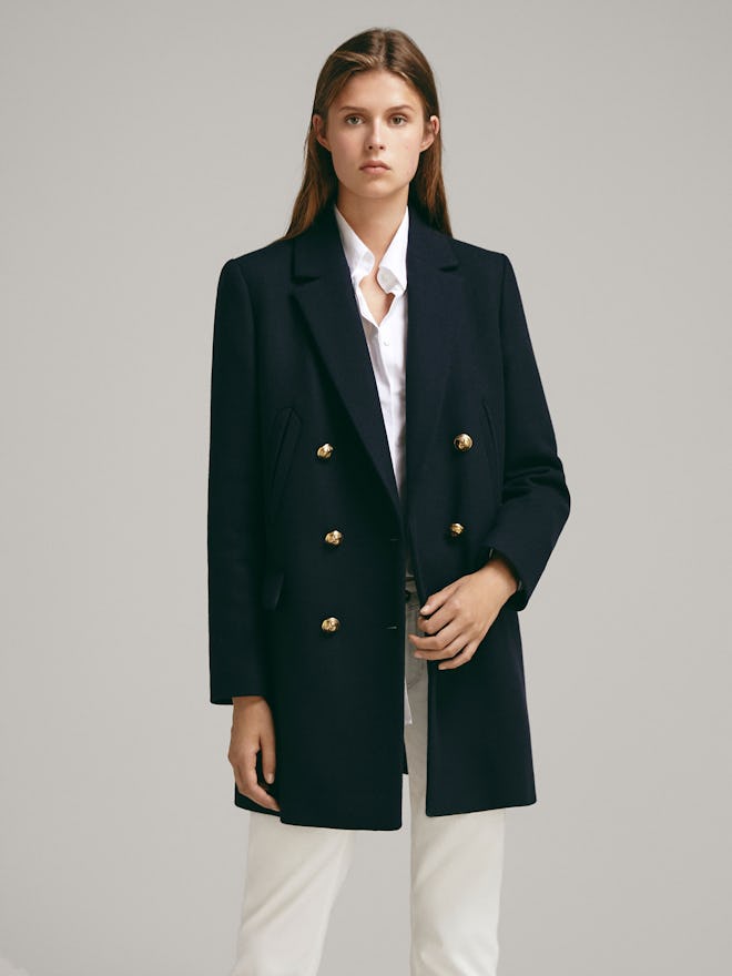 Double-Breasted Wool Coat 