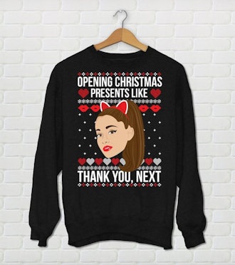 Ariana Grande Ugly Christmas Thank You Next Sweater 