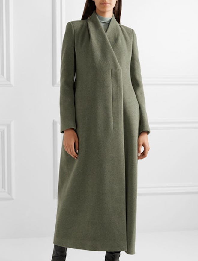 Nalty wool-blend twill coat