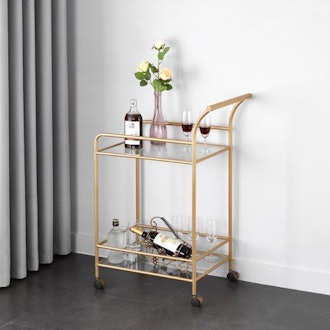 Mainstays Tempered Glass and Metal Bar Cart
