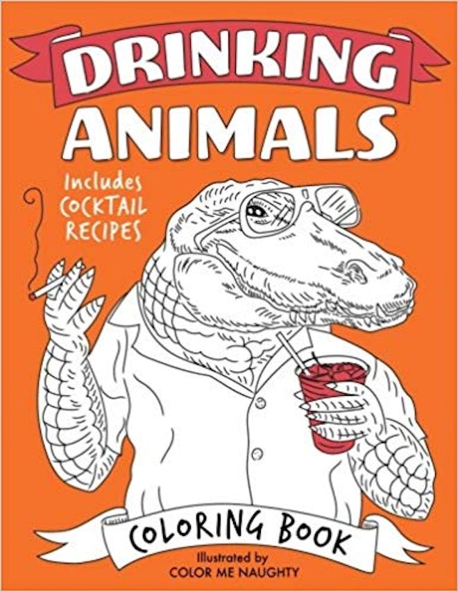 Color Me Naughty Drinking Animals Coloring Book