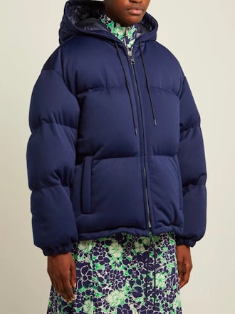 Down-Quilted Technical-Jersey Hooded Jacket