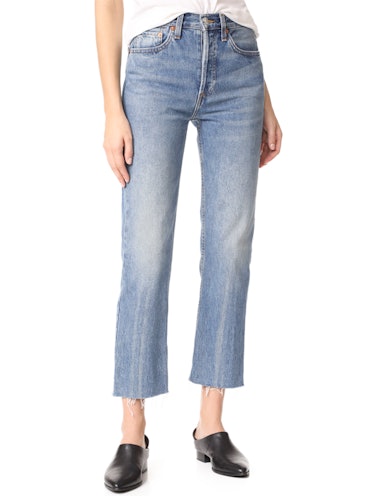 High-Rise Rigid Stove Pipe Jeans  