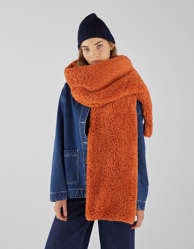 Faux Shearling Scarf