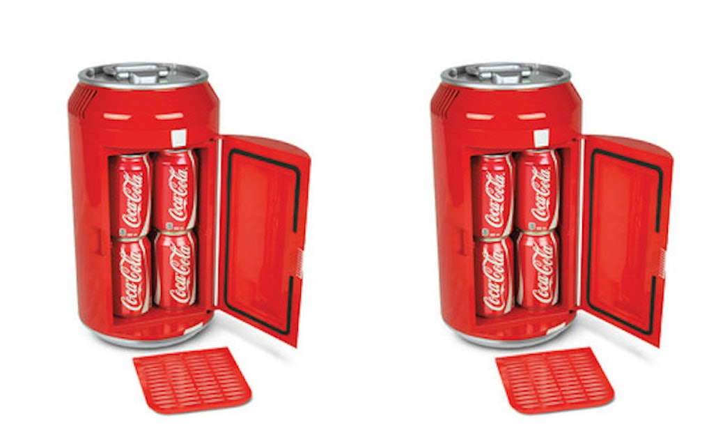 Coca Cola Classic Coke Bottle Mini Fridge, Red