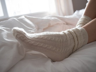 Hours&Hours Cashmere Cable-Knit Bed Sock
