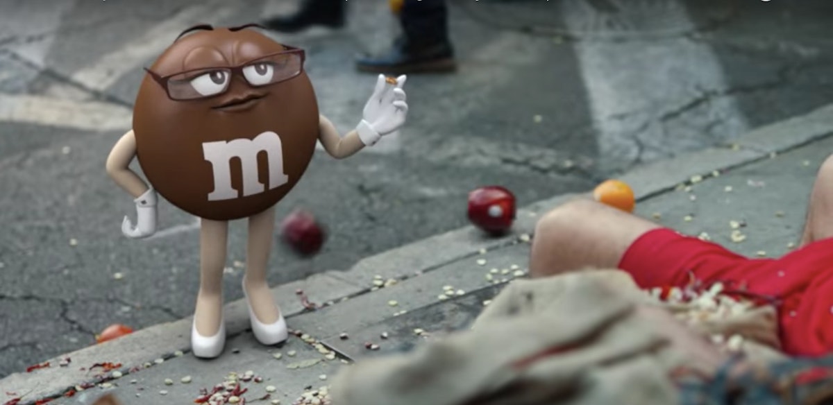 brown M&M Just My Shell Super Bowl Commercial 2012 M&M 