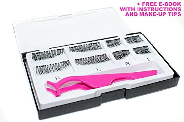 Magnetic Eyelashes Pack - Full Set 8 pieces Dual Magnet False Eyelashes + Applicator