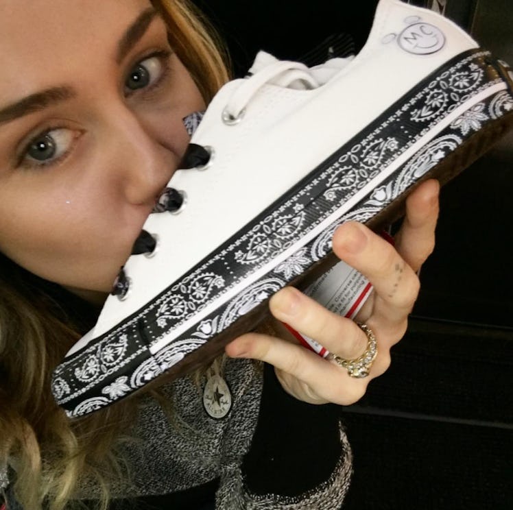 Miley Cyrus With Bandana Miley Cyrus Glitter Converse Discount