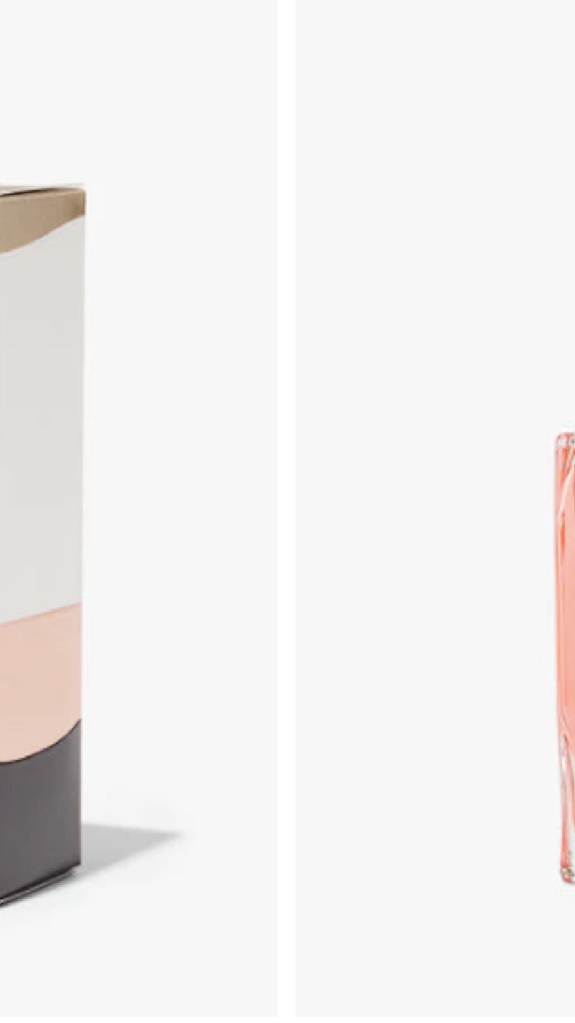 Winter perfumes Arizona Proenza Schouler in package and in glass parfume bottle placed in fornt of t...