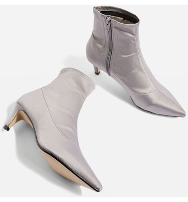 Topshop Bon Bon Satin Sock Bootie