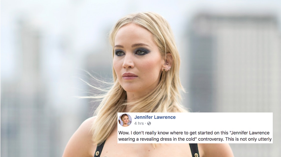 Jennifer Lawrences Facebook Response To Her Revealing Dress Controversy Is Epic